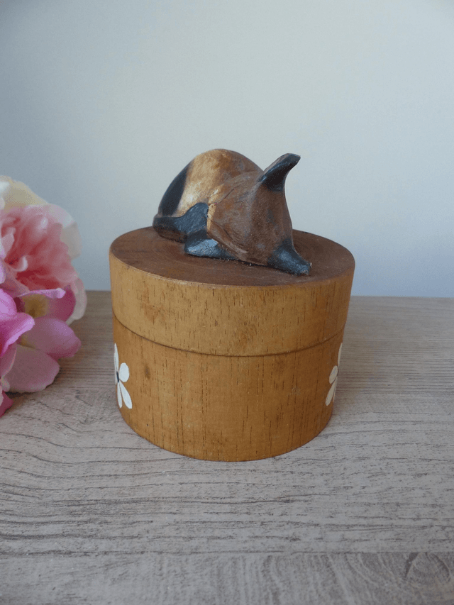 Boite chat en bois avec 6 sous-verres cadeau collection chat, lot de 6 sous-verres en bois chat, Sous-verres avec boîte en bois artisanat