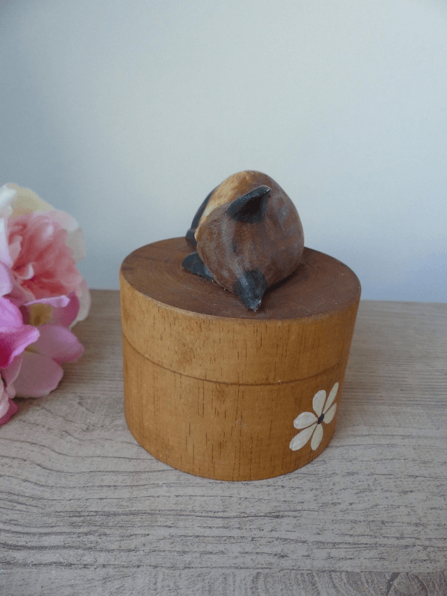 Boite chat en bois avec 6 sous-verres cadeau collection chat, lot de 6 sous-verres en bois chat, Sous-verres avec boîte en bois artisanat
