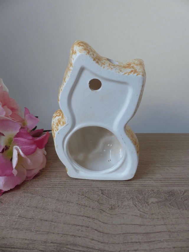 Ravissant Dévidoir à Ficelle de Cuisine Chat en Céramique, Porte Ficelle Chat Décoration Bureau Buanderie Cellier, Cadeau Amoureux des Chats