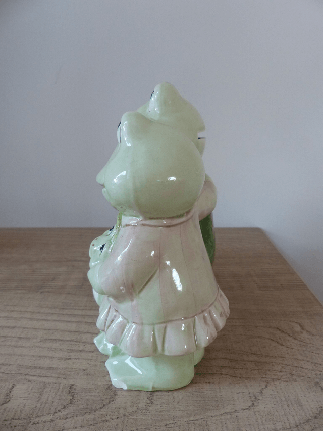 Tirelire famille grenouille en céramique, tirelire enfant parent, anniversaire couple, statuette grenouille décorative cadeau fête des mères
