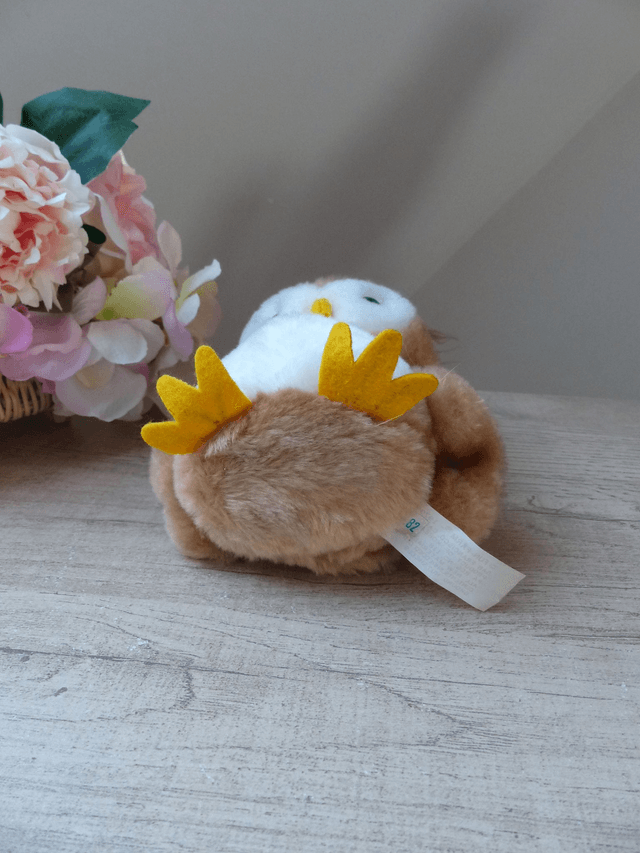 Peluche Chouette Hibou Nature Animal Jouet Fun Farm Collection Souvenir Vintage 1979, Doudou en Forme de Hibou, Décoration Peluche Animal