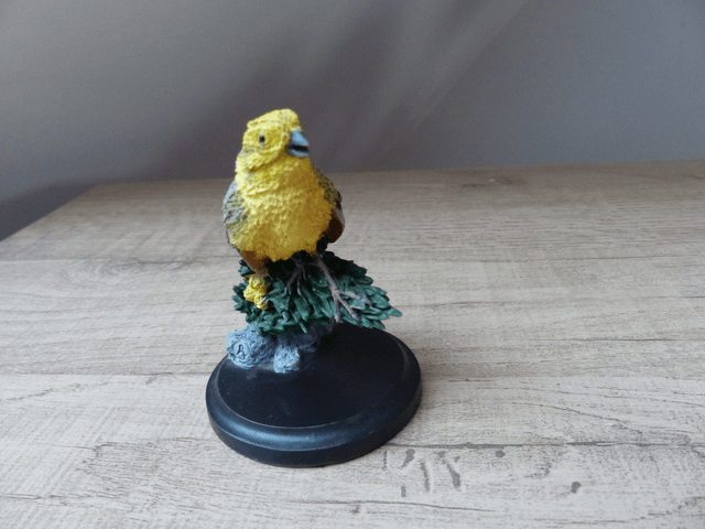 The Country Bird Collection - le bruant jaune - Figurine Oiseau en Résine Peint à la Main Vintage 2002