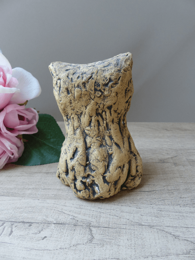 Sculpture figurine de hibou en céramique années 1970, poterie ouest-allemande Vintage